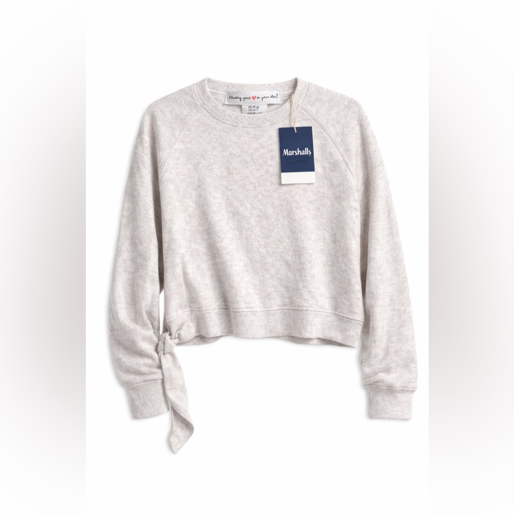 Marshalls Heather Cream Cropped Crewneck Sweatshirt
